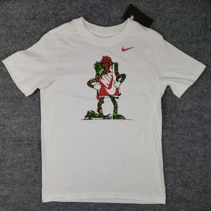 Nike Boy's Christmas Wrapped Up Tee Shirt 100% Cotton Large